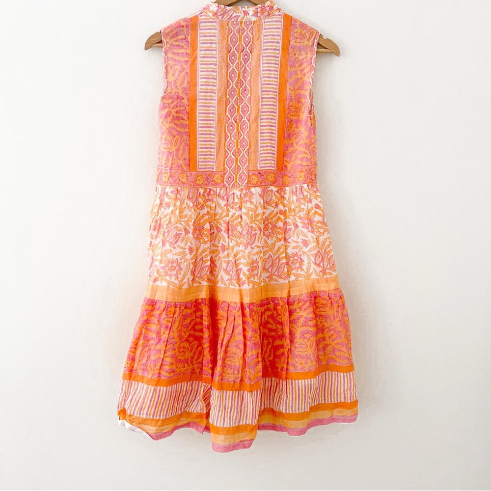 Bella Tu Sleeveless Pink and Orange Mini Dress - Picture 3 of 9